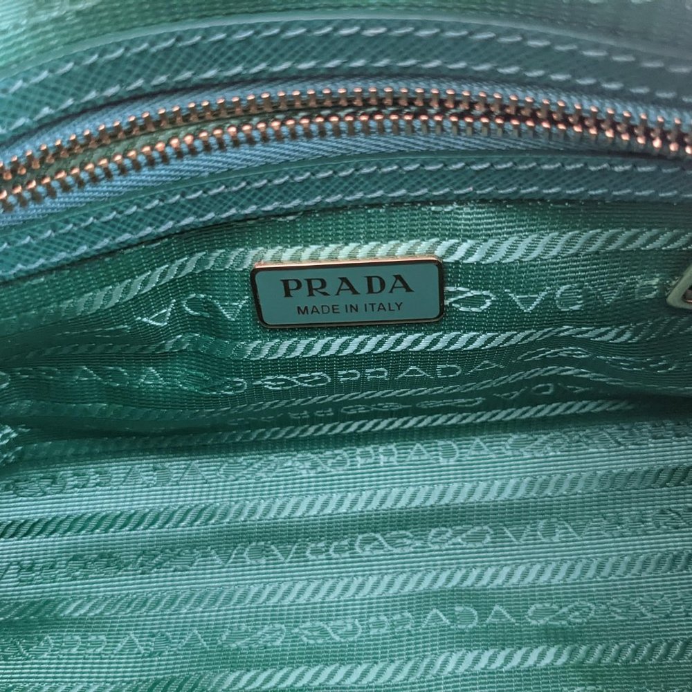NEW Prada Saffiano leather top-handle bag - Green - Picture 6 of 9